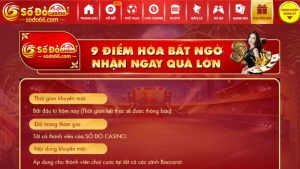 Thắng to với 9 điểm hòa bất ngờ nhận ngay quà lớn Sodo66